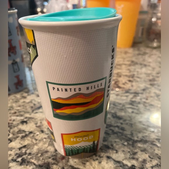 12oz Oregon Starbucks porcelain travel mug - Picture 2 of 5